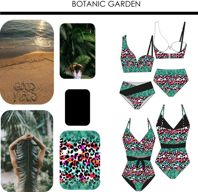 Do Fashion Design And Techpack Lingerie Swimwear Seamless Pattern By