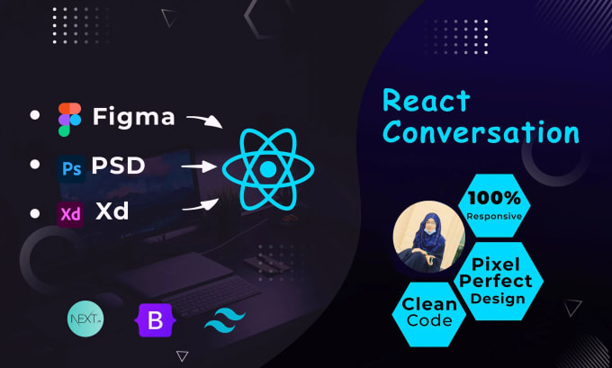 Convert Xd Figma Psd To React Js Or Html Css Or Next Js By Code Sexiezpix Web Porn