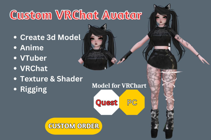 Create Vr Avatar Character Vr Chat Vrchat Vtuber Facerig Vr D Model Vrc Avatar By Mhasidiq Fiverr