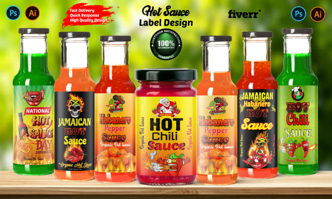 Do Attractive Unique Hot Sauce Label Sauce Label Spice Product Label