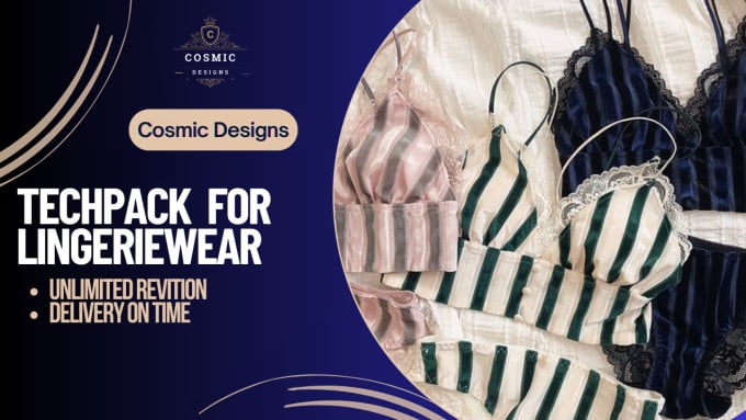 Create Exclusive Tech Pack Of Lingerie Wear By Cosmic 1040 Fiverr