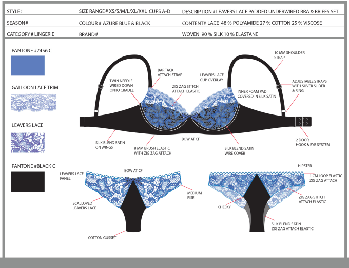 Design Lingerie Loungewear Sleepwear Advanced Tech Packs By