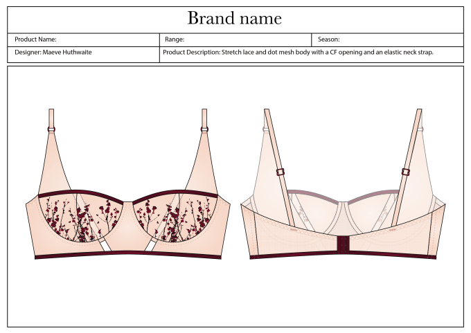 Create Lingerie And Underwear Cad Design And Tech Pack By