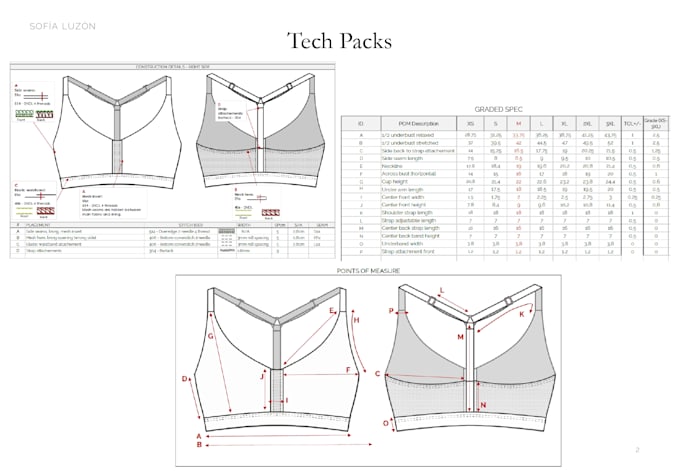 Create Professional Tech Packs For Lingerie And Swimwear By Sofia Luz