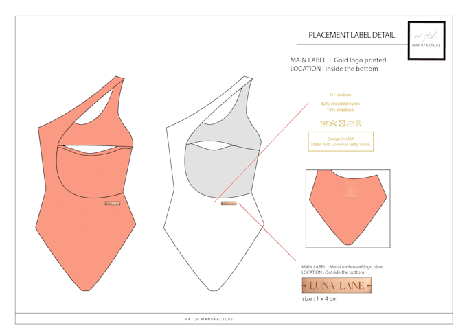 Design Swimwear Lingerie With Techpack And Measurements By Indahsenja