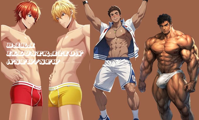 Draw Gay Bara Muscle Yaoi Nsfw Fan Art Fanart Oc Comic Gay Character Bara By Barnes Kevin