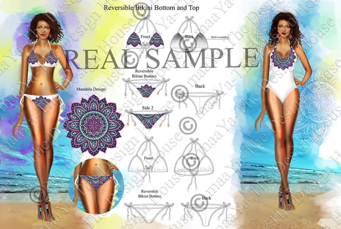 Create Beautiful Luxury Lingerie Bodysuit Swimwear Designs By