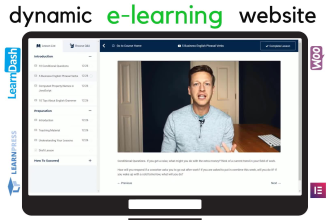 develop wordpress online course website with learndash, learnpress lms