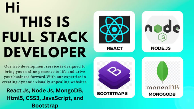 Be Your Full Stack Web Developer Using React Js Node Js Mongodb By