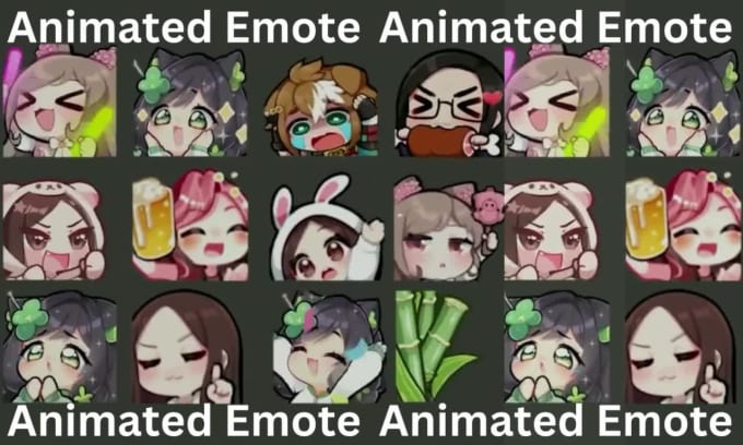 Make Cutest Animated Emote Chibi Emote Sub Badges Twitch Animated Emote By Zanteam Fiverr