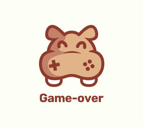 game over, hippo logo - fiverr logo maker