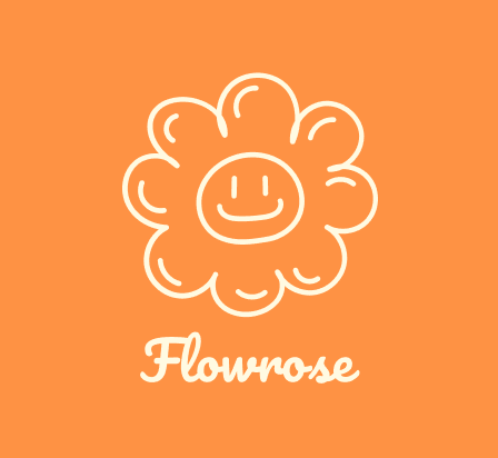 微笑的花标志橙色背景-五标志制造商