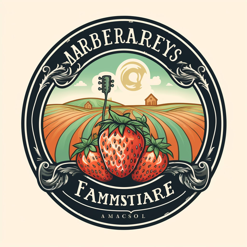 design a strawberry marmalade label in white background