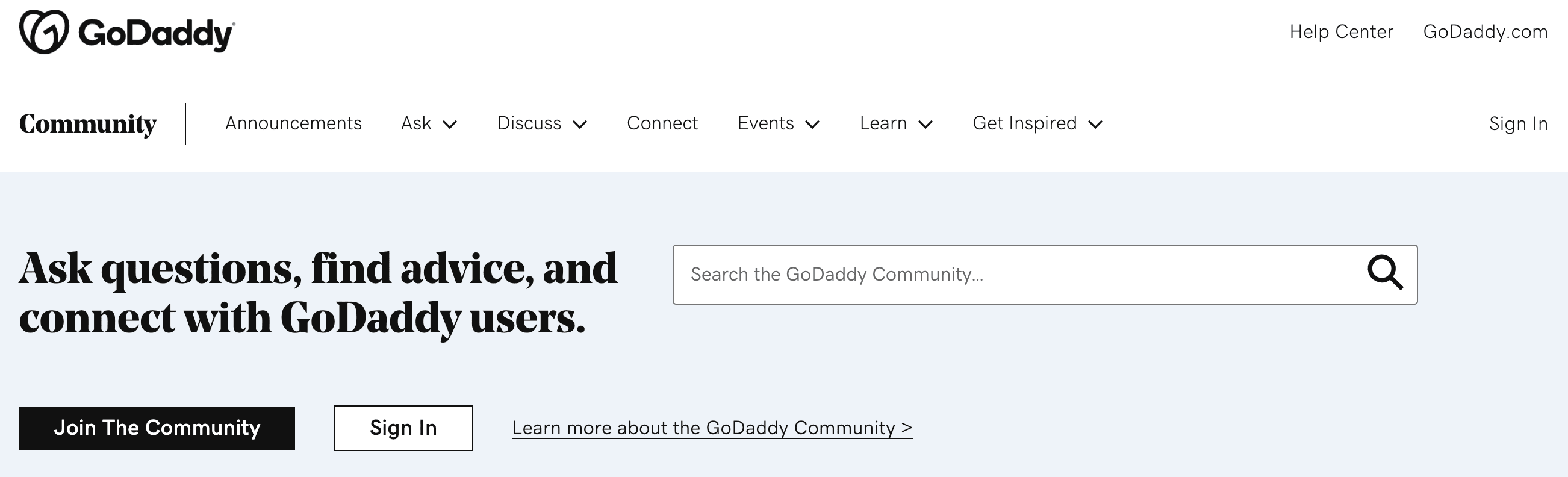 GoDaddy is an example of a great, dedicated support community.