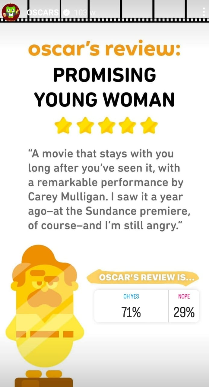 Duolingo’s fun movie review quiz series