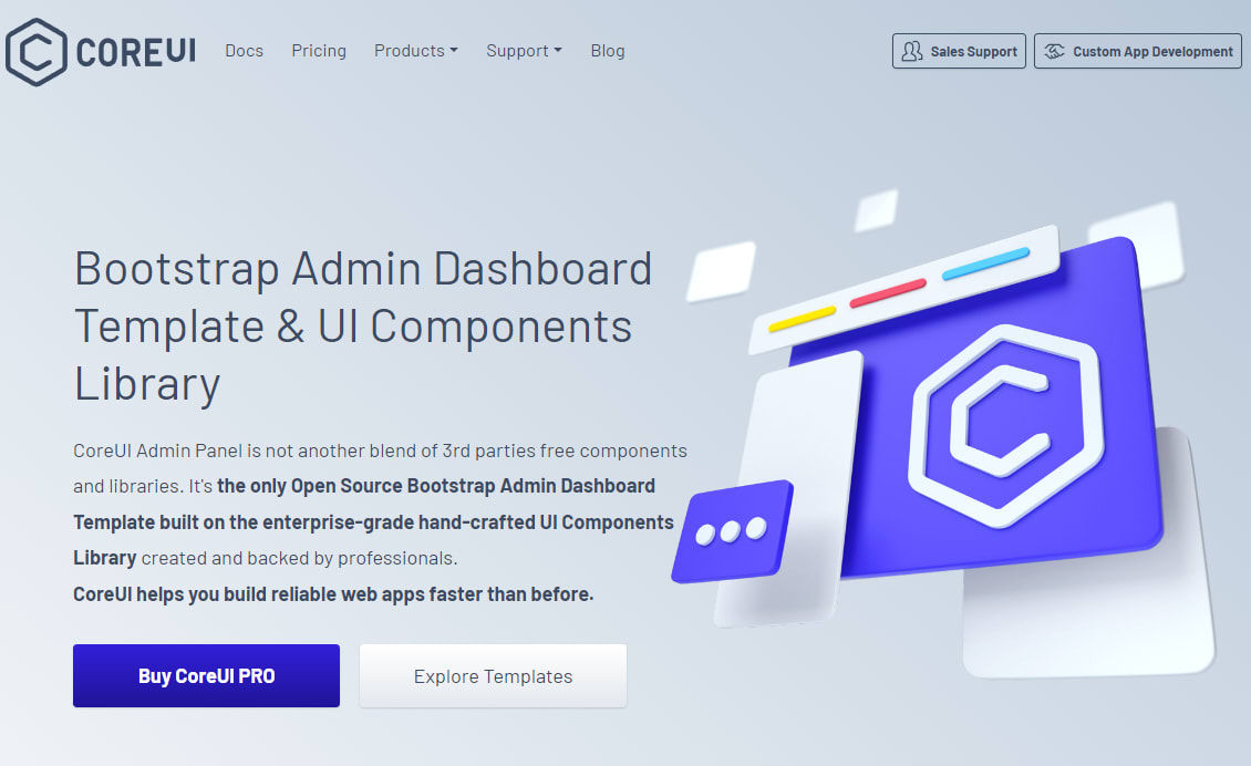 Core UI Bootstrap admin dashboard and templates.