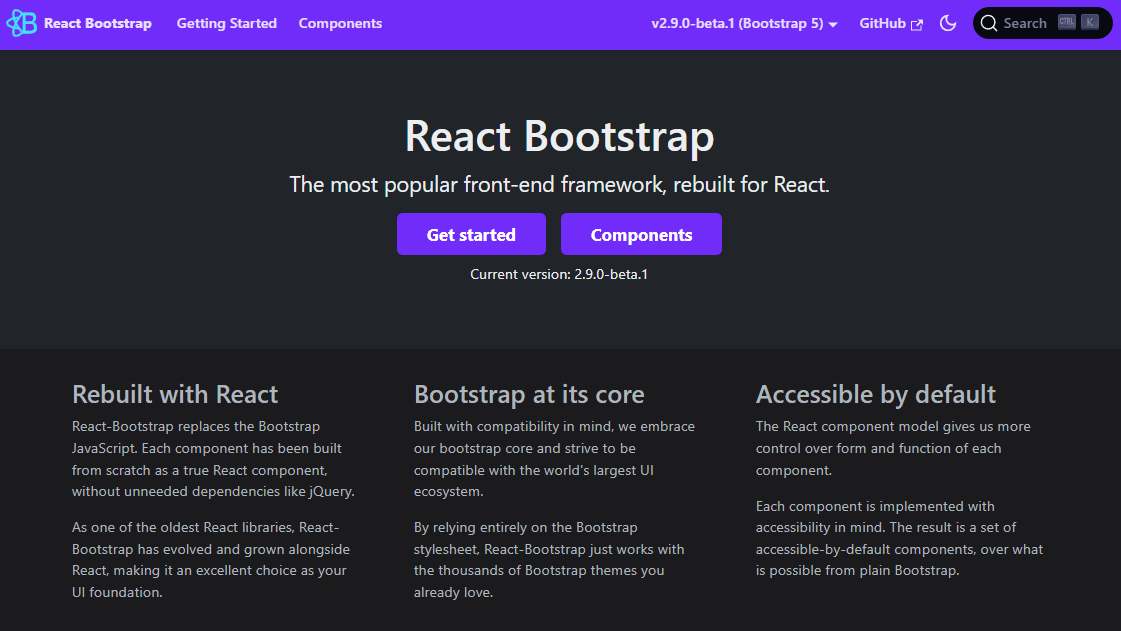 React Bootstrap.