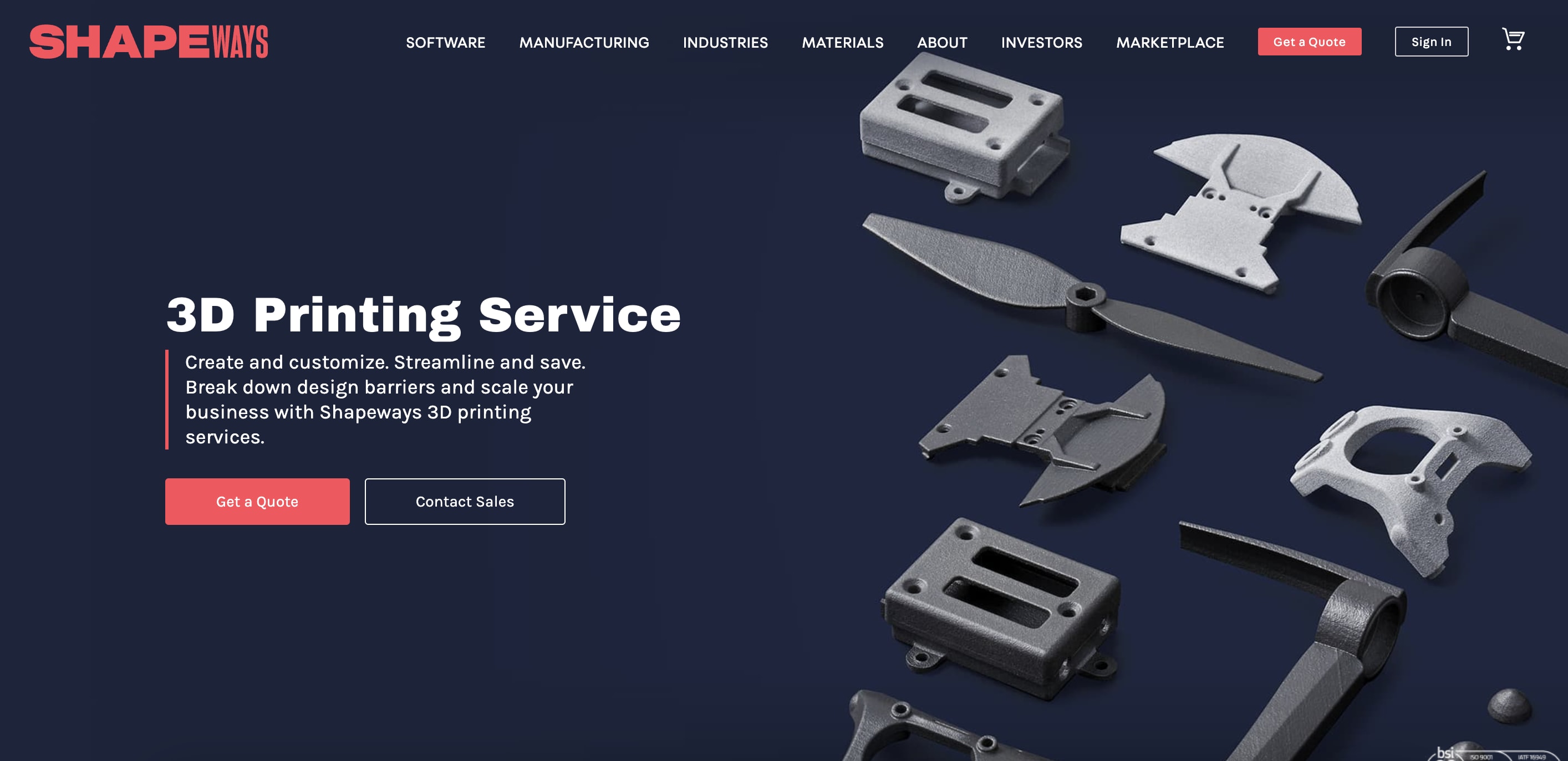 shapeways 3d printing service