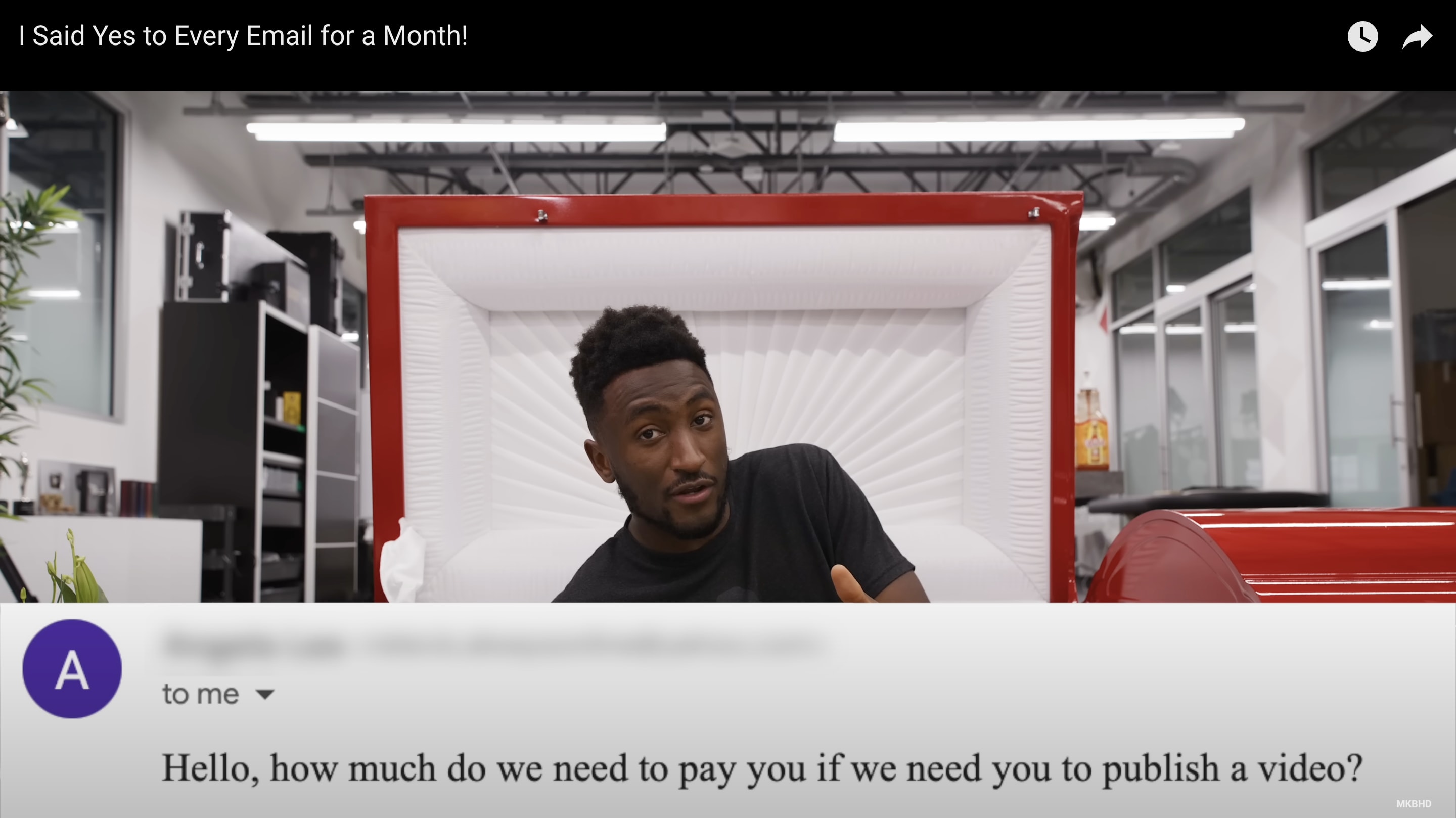 MKBHD emails youtube video