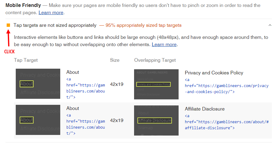 Google Search Console gives technical reports about the mobile-friendliness of your website and it includes how to improve it