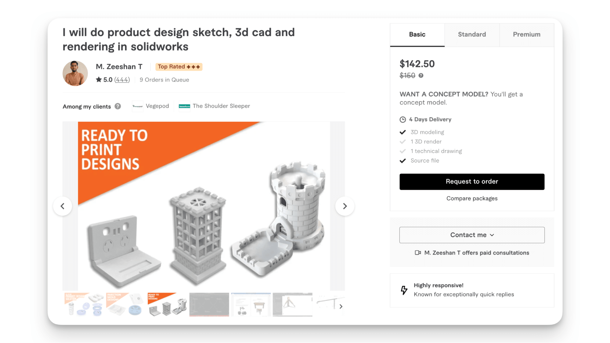 3D designer M. Zeeshan T creates designs you can use for 3D printing