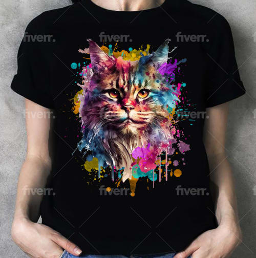 Do custom watercolor t shirts design within 12 hours by Tshirt_