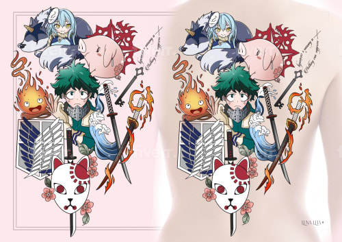 Design a unique anime or videogame tattoo for you by Reginalisi