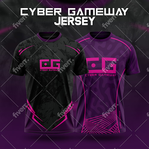 Haz un diseño de camiseta de deportes electrónicos por sublimación