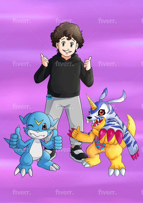 Draw You As Digimon Character With Your Favourite Digimon By Ardianzah |  Fiverr