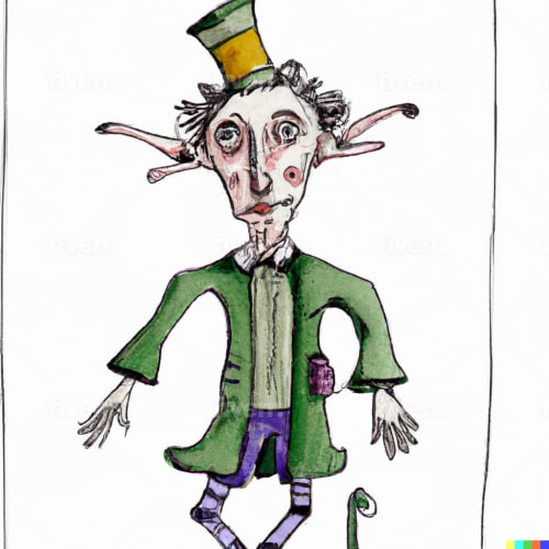 Create a roald dahl style illustration