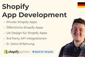 design and develop your public or private shopify app