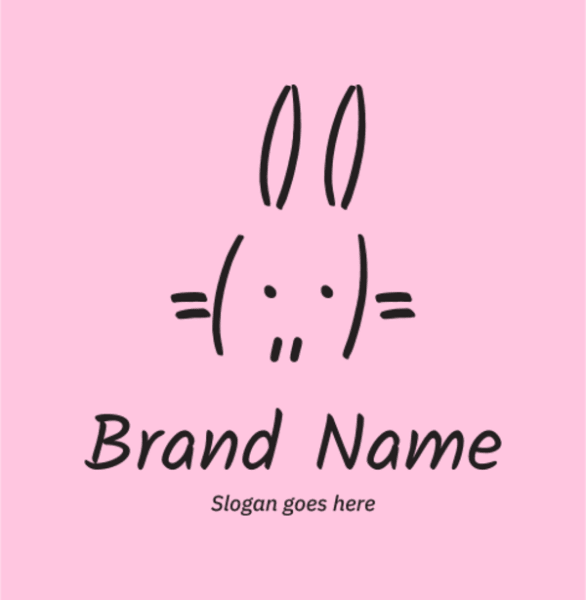 Simple and cute logo for profile picture for an instagram account about  floristry with a rabbit