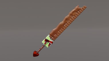Stylized chocolate sword