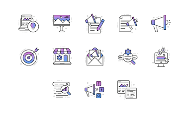 Gradient Line Icon Design