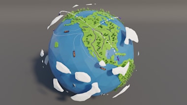 Low poly globe