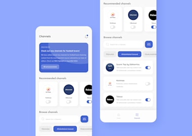 TV Channels browsing app