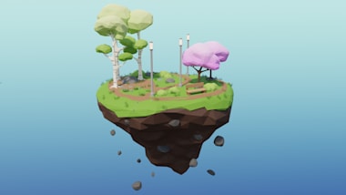 Low poly floating island