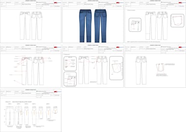 Do denim technical cad sketch and tech pack design for you by