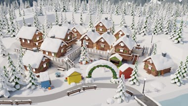 Snowy Christmas Village
