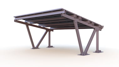 Carport with solar cells
