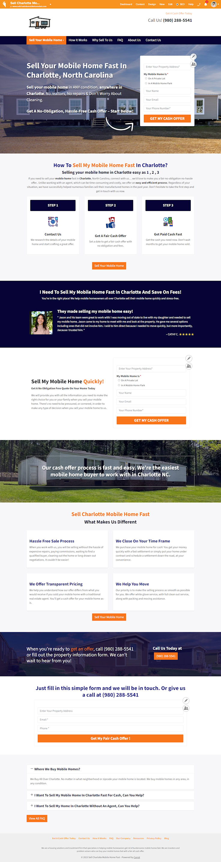 Sell Charlotte Mobile Home Fast Carrot website
