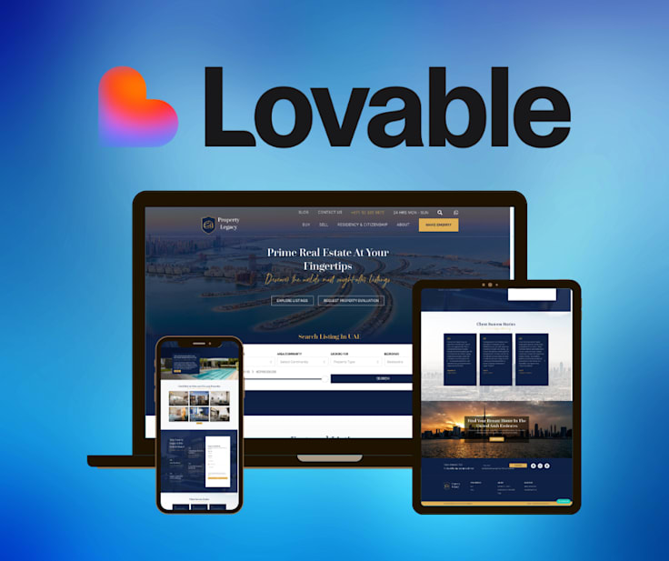 EstateFlow AI Property Platform responsive website portfolio preview