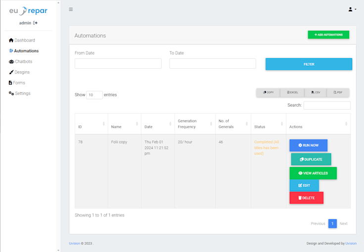 Blogs Automation