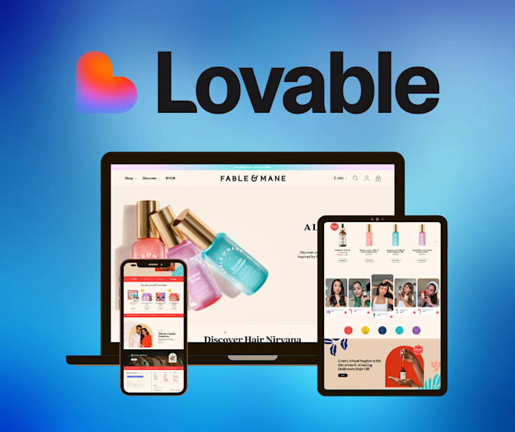Fable & Mane - Hair Care & Beauty Website responsive website portfolio preview