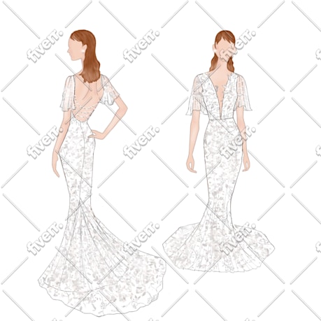 Disegna l'abito da sposa che hai in mente