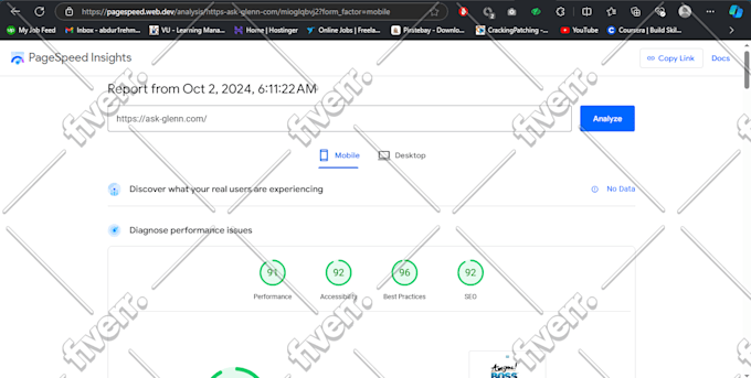 Immagine del campione di lavoro