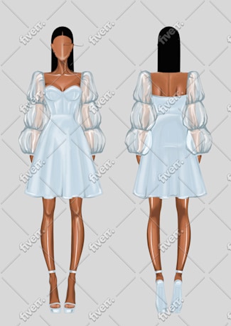 Draw professional fashion collection illustration or sketch by ...