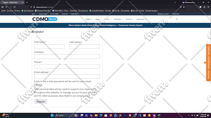Immagine del campione di lavoro