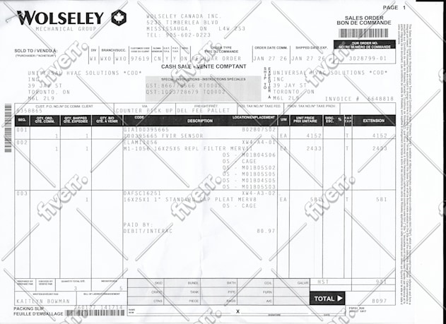 Image d'échantillon de travail