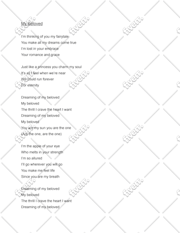 Write custom song lyrics for you by Lyricsbriana Fiverr